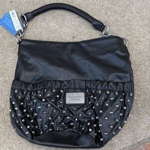 Simply Vera Vera Wang Black Studded Shoulder Bag